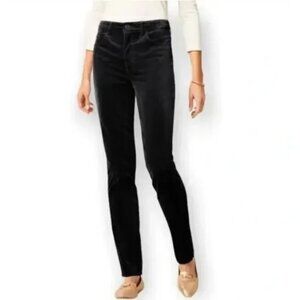 Talbots Black Velvet Corduroy Classic Straight-Leg Pants